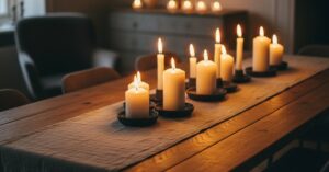 Tworzenie nastroju w jadalni za pomocą świec: Magia światła
