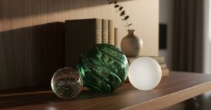 Szklane kule dekoracyjne na półkę: Magia blasku w Twoim domu